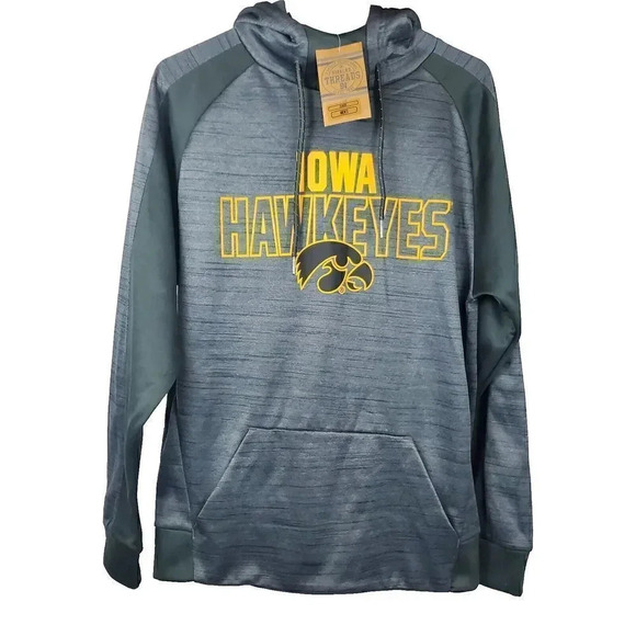 NEW Men's RIVALRY‎ THREADS Iowa Hawkeyes Hoodie Sweatshirt SZ S Small 34/36 NWT - Picture 1 of 11